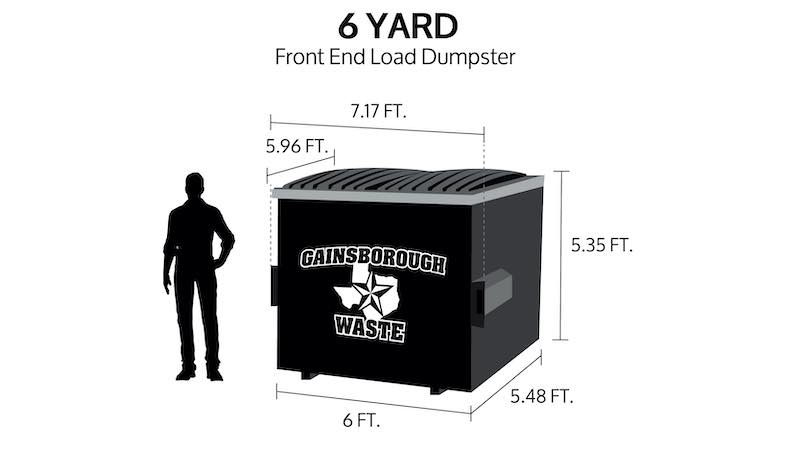 Contenedor de 6 yardas cúbica