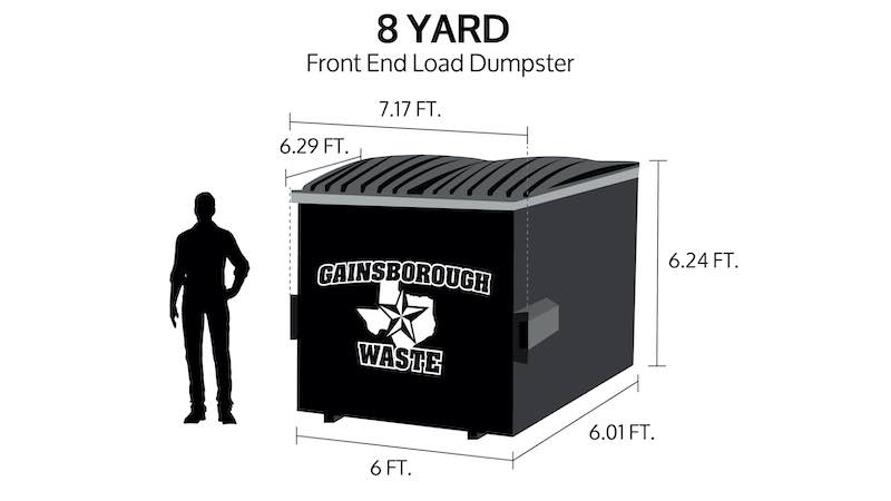 Contenedor de 8 yardas cúbicas