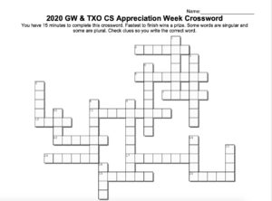 GW TXO Crossword Puzzle