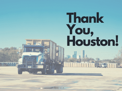 Gainsborough Waste provides a year-end recap of 2020 serving Houston customers through a letter from Noble Carl