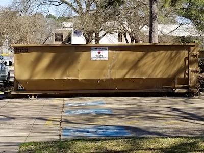 Gainsborough Waste dumpster at Houston construction site