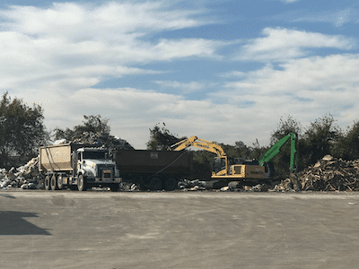 Gainsborough Waste roll-off dumpster in Houston, Texas, that waste brokers can use to dump construction debris