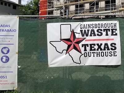 Construction site in Houston, Texas, supported by construction site safety topics related to the management of waste