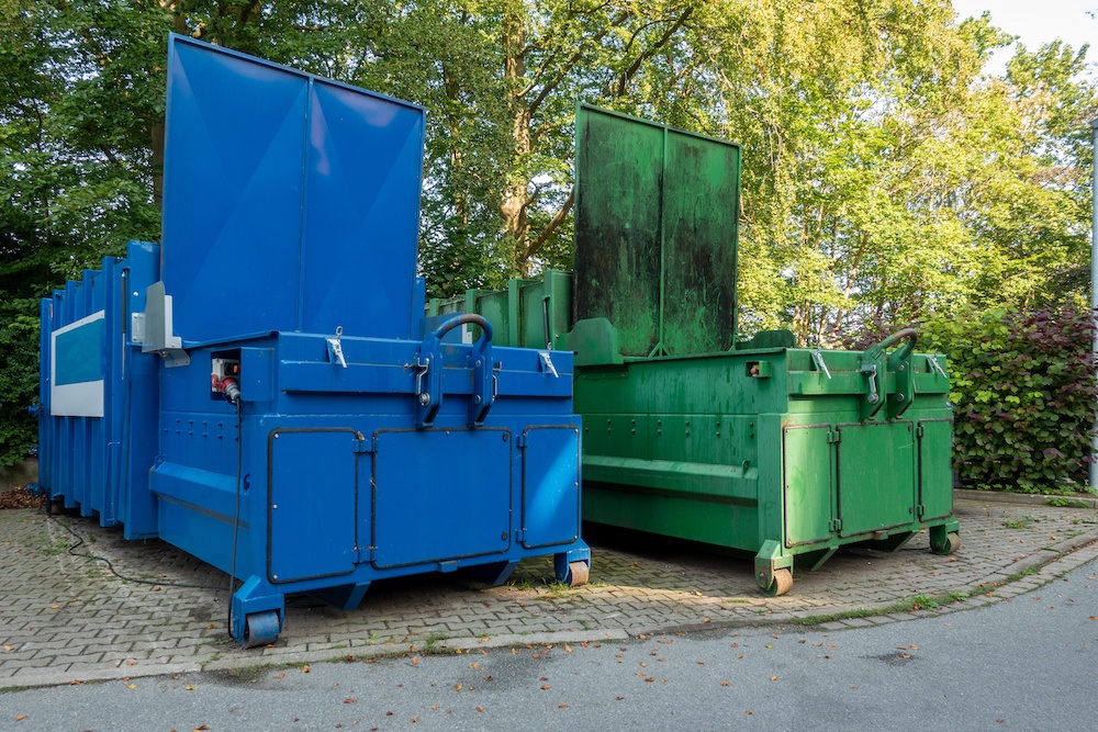 Trash compactors ready for use to support a business