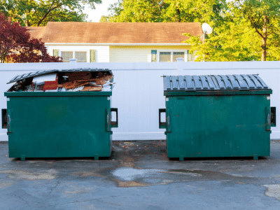 The Reliable Waste Solution 22 Waste ready to be picked up outside of an office building